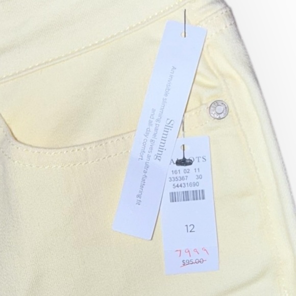NWT TALBOTS SLIM ANKLE JEANS Size 12 Yellow - Picture 2 of 14